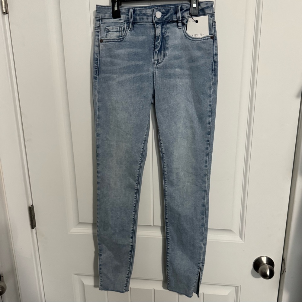 Hidden Jeans Amelia High Rise Skinny Size 25 NWT Side Slit Hem Jeans